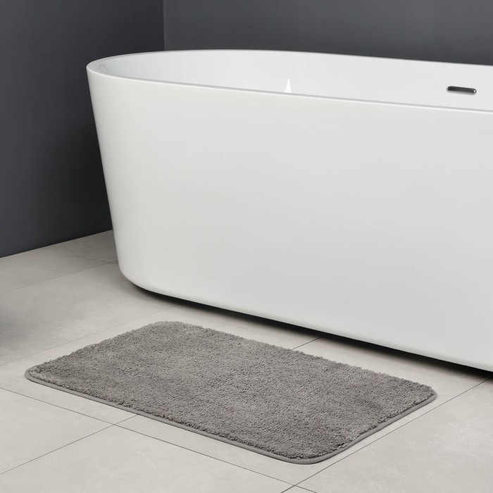 Коврик для дома Доляна «Нина», 50×80 см, ворс короткий, цвет серый Коврик для дома Доляна «Нина», 50×80 см, ворс короткий, цвет серый