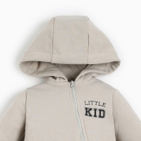 Комбинезон с капюшоном Крошка Я Street style, рост 86-92 см, бежевый