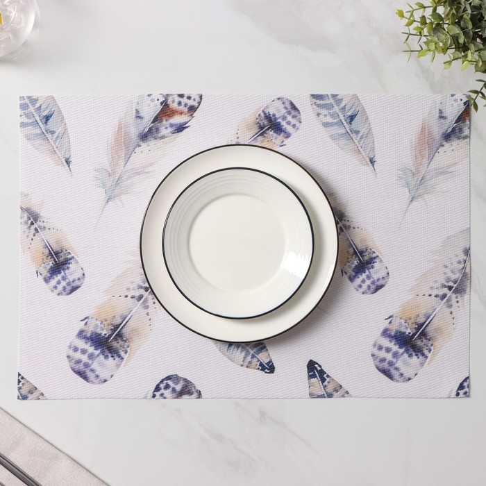 Салфетки сервировочные на стол Доляна &laquo;Легкость&raquo;, 4 шт, 30&times;45 см, цвет белый