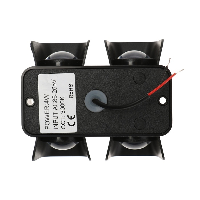 Светильник фасадный &laquo;Элегант&raquo;, FSD-043, 4 Вт, 3000К, 2 луча, IP65, 220 В, пластик, черный