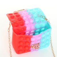 Сумка детская для девочки на замке &laquo;Выбражулька&raquo;, pop it, цвет красный/сиреневый/бирюзовый