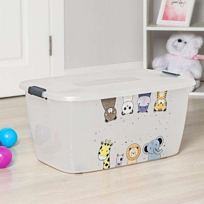 Бокс на колёсиках «Детский. Универсальный», 46 л, цвет МИКС Бокс на колёсиках «Детский. Универсальный», 46 л, цвет МИКС