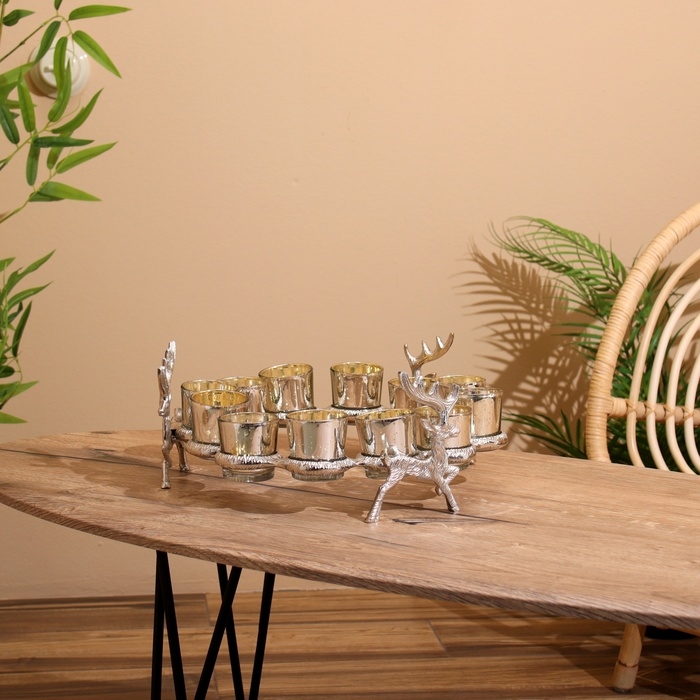 Подсвечник на 12 свечей Подсвечник на 12 свечей "12 месяцев" алюминий 37х37х14 см