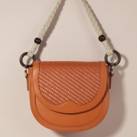 Ручки для сумки, 2 шт, вощёный шнур/дерево, 48 &times; 2 см, цвет бежевый