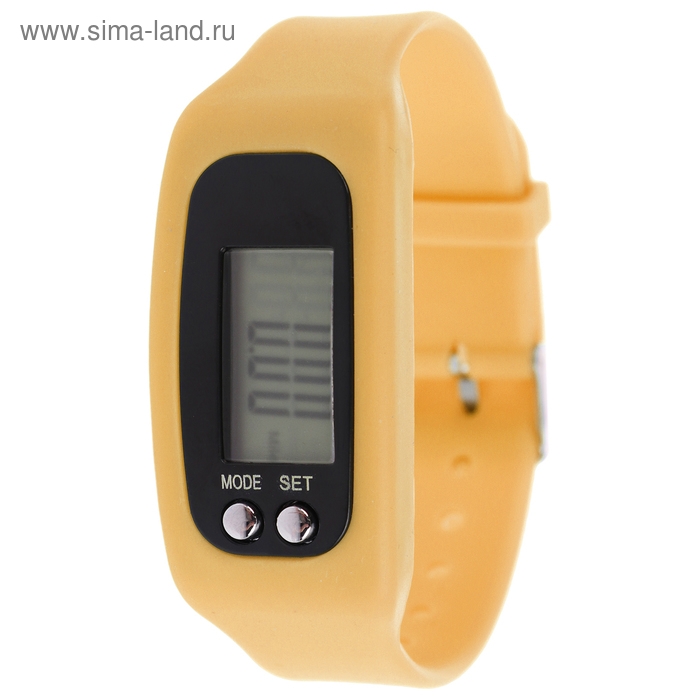 Шагомер-часы, 25 х 1.5 х 4 см, цвета МИКС Шагомер-часы, 25 х 1.5 х 4 см, цвета МИКС