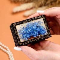 Шкатулка &laquo;Васильки&raquo;, 6&times;9 см, лаковая миниатюра