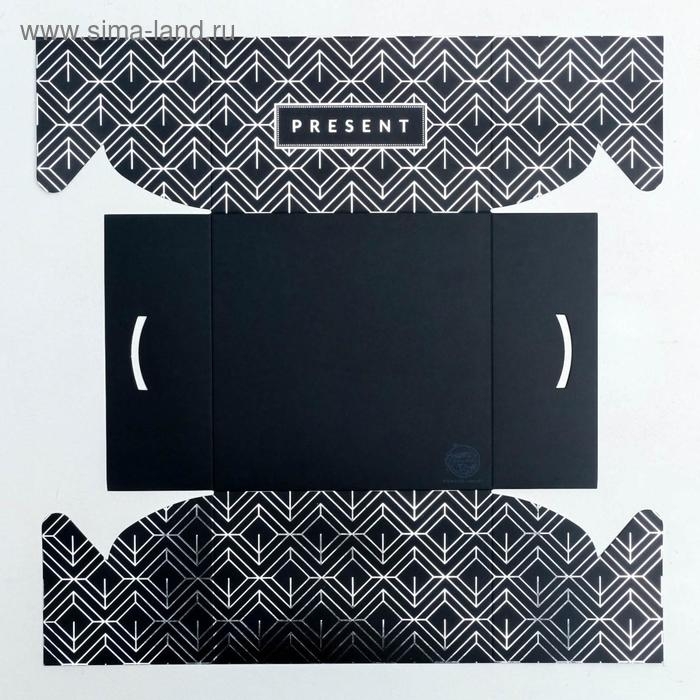 Коробка для капкейков, кондитерская упаковка, 4 ячейки, Present, 16 х 16 х 10 см