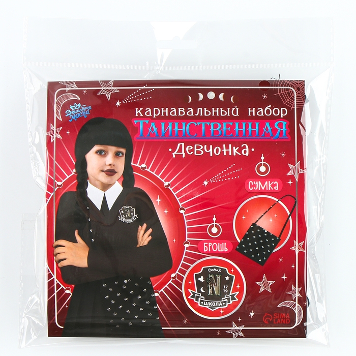 Карнавальный набор «Таинственная девчонка», сумка, брошь Карнавальный набор «Таинственная девчонка», сумка, брошь
