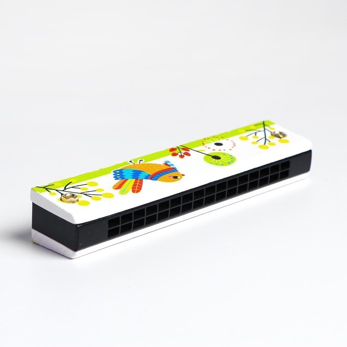 Губная гармошка &laquo;Курочка&raquo;, размер 2&times;13&times;3 см, цвет белый