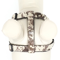 Комплект амуниции двухслойный, размер L, поводок 120 х 2 см, ОШ 31-45, ОГ 35-52 см, камуфляж