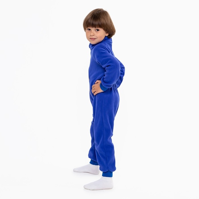 Комбинезон воротник-стойка, цвет синий-жёлтый, рост 92-98 см