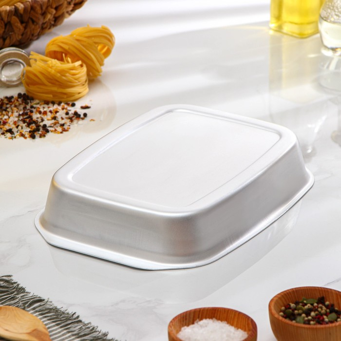 Противень алюминиевый, 29&times;21 см, цвет серебряный