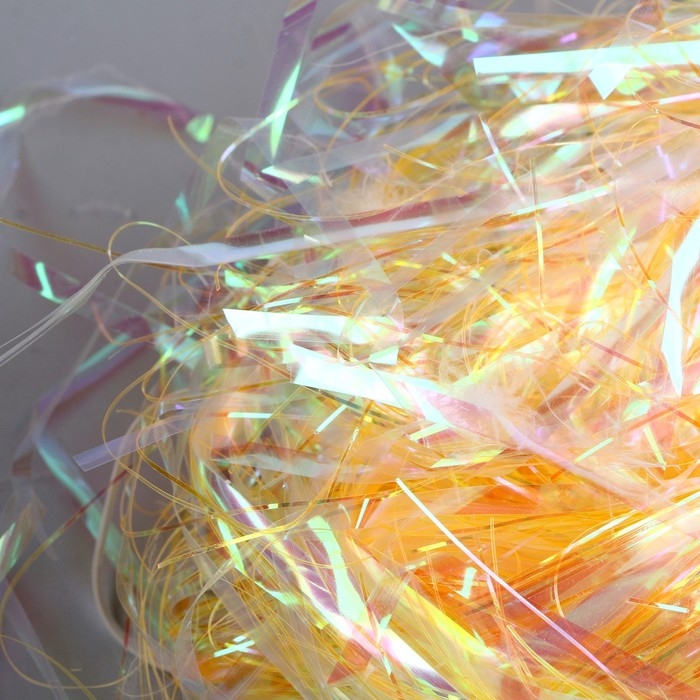 Набор для творчества и декора &laquo;Перья белые + наполнитель&raquo;, цвет оранжевый