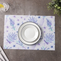 Салфетки сервировочные на стол Доляна «Спокойствие», 4 шт, 45×30 см, цвет фиолетовый Салфетки сервировочные на стол Доляна «Спокойствие», 4 шт, 45×30 см, цвет фиолетовый