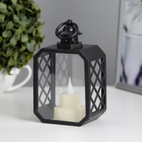 Ночник "Фонарь малый" LED от батареек 3хLR44 черный 9,5х6,5х15,5 см Ночник "Фонарь малый" LED от батареек 3хLR44 черный 9,5х6,5х15,5 см