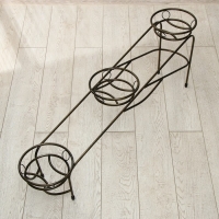 Подставка для цветов, напольная, на 3 горшка, d = 17 см, бронзовая, «Спуск» Подставка для цветов, напольная, на 3 горшка, d = 17 см, бронзовая, «Спуск»