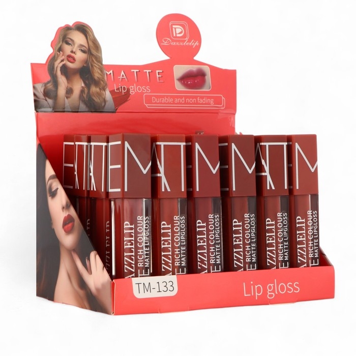 Матовый блеск для губ, водостойкий, микс Матовый блеск для губ, водостойкий, микс