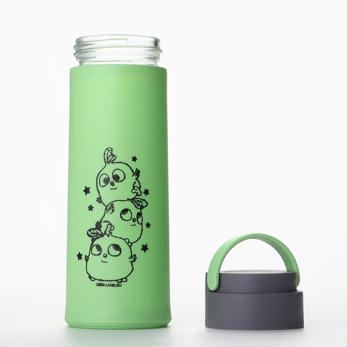 Бутылка для воды &laquo;Птички&raquo;, 420 мл, стекло