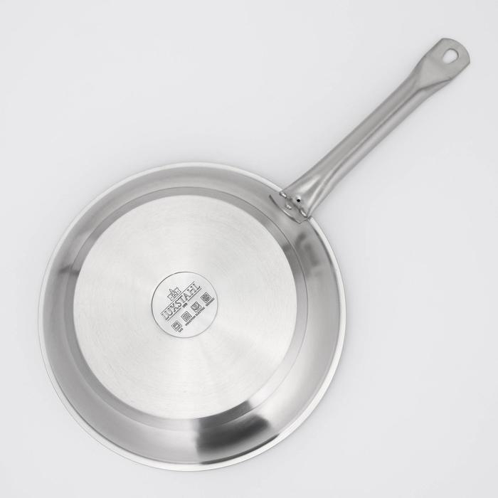 Сковорода из нержавеющей стали, d=28 см, h=4 см, капсульное дно, антипригарное покрытие, индукция Сковорода из нержавеющей стали, d=28 см, h=4 см, капсульное дно, антипригарное покрытие, индукция