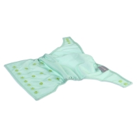 Многоразовый подгузник, 3-15 кг, флис, цвет светло зеленый, Крошка Я