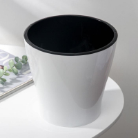 Кашпо для цветов со вставкой «Лея», 5 л, цвет белый Кашпо для цветов со вставкой «Лея», 5 л, цвет белый