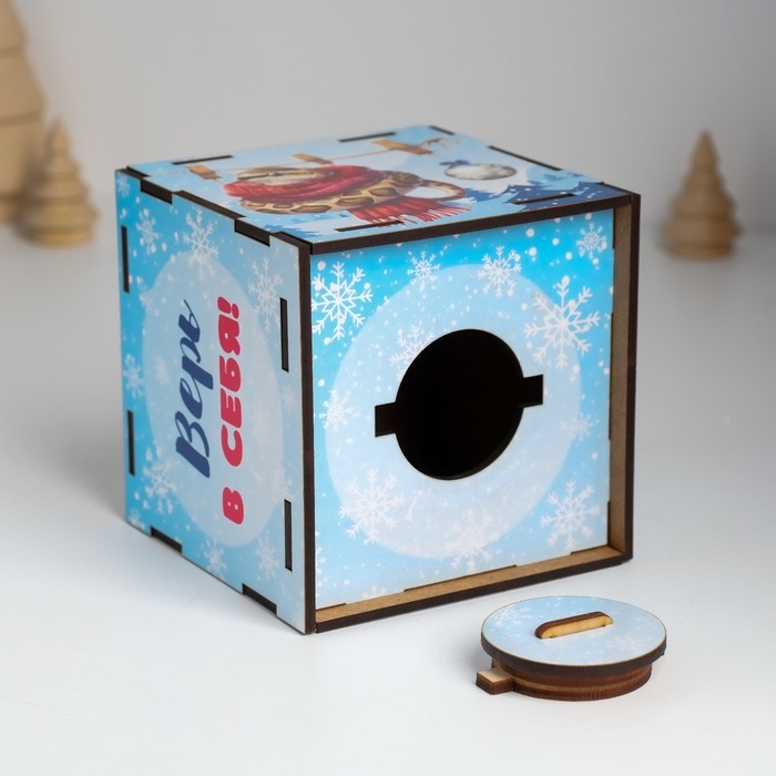 Копилка куб Копилка куб "Змея. Верь в себя" 10х10х10 см