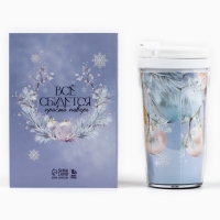 Новый год. Подарочный набор: ежедневник А6 80 листов и термостакан 250 мл &laquo;Снежного Нового года!&raquo;