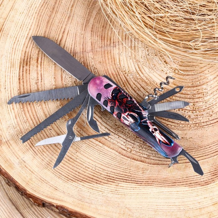 Нож швейцарский Нож швейцарский "Череп" 11в1