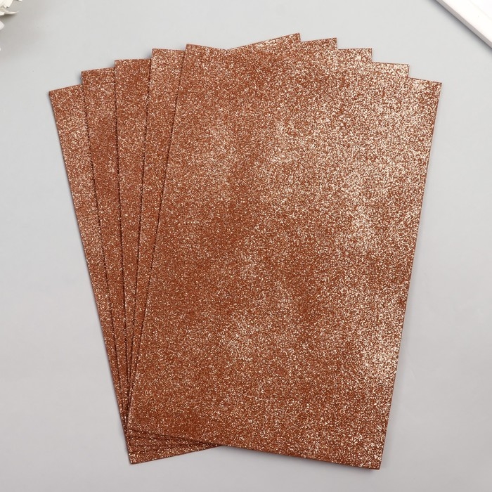 Фоамиран Фоамиран "Охра блеск" 2 мм формат А4 (набор 5 листов)