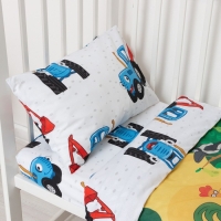 Постельное бельё Синий трактор &laquo;Веселая ферма&raquo; 112х147 см, 60х120+20 см, 40х60 см, 100% хл, поплин 125г/м