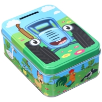 Копилка 14х10х5.8 см, металл, Синий трактор Копилка 14х10х5.8 см, металл, Синий трактор