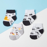 Набор носков Крошка Я &laquo;Сафари&raquo;, 4 пары, 6-8 см