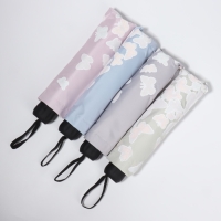 Зонт механический «Бабочки», с проявляющимся рисунком, эпонж, 4 сложения, 8 спиц, R = 49/55 см, D = 110 см, цвет МИКС Зонт механический «Бабочки», с проявляющимся рисунком, эпонж, 4 сложения, 8 спиц, R = 49/55 см, D = 110 см, цвет МИКС