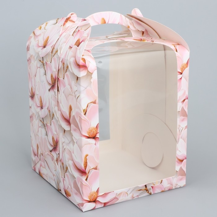 Коробка под торт, кондитерская упаковка, «Сакура», 15 х 15 х 18 см Коробка под торт, кондитерская упаковка, «Сакура», 15 х 15 х 18 см