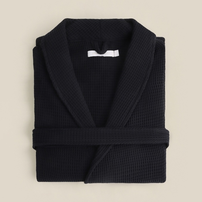 Халат вафельный мужской SL HOME: Basic "Дарк Маре", размер XL, 100% хлопок, 300 г/м2