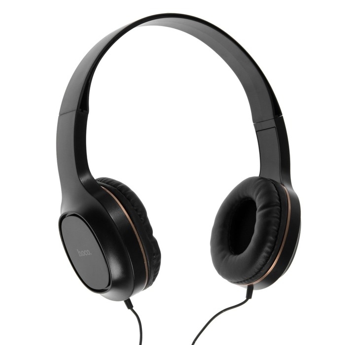 Комплект наушников Hoco W24, проводные, накладные + вакуумные, проводные, золотистые Комплект наушников Hoco W24, проводные, накладные + вакуумные, проводные, золотистые