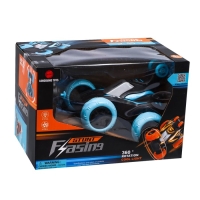 Машина-перевёртыш радиоуправляемая &laquo;Трюкач&raquo;, свет, работает от аккумулятора, цвет синий