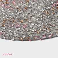 Салфетка сервировочная на стол Доляна «Серпантин», d=38 см, цвет серый Салфетка сервировочная на стол Доляна «Серпантин», d=38 см, цвет серый