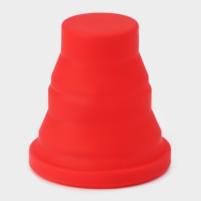 Стакан складной Доляна &laquo;Алан&raquo;, силикон, 190 мл, 8,5&times;9 см, цвет красный