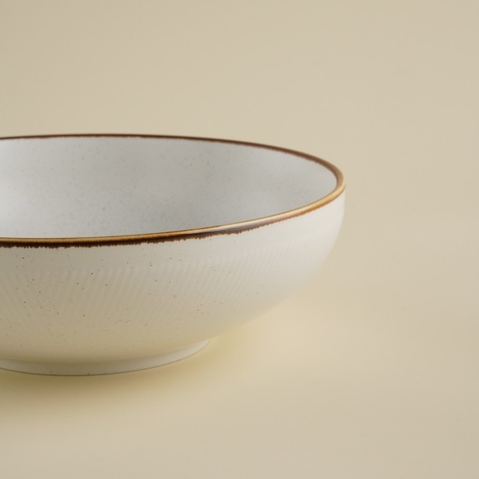 Салатник фарфоровый SL Home «Волнка в камне», 1 л, d=19 см, цвет белый Салатник фарфоровый SL Home «Волнка в камне», 1 л, d=19 см, цвет белый