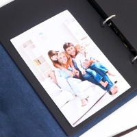 Фотоальбом 30 листов "Синий океан" кожзам (на кольцах) 22,5х18х3 см