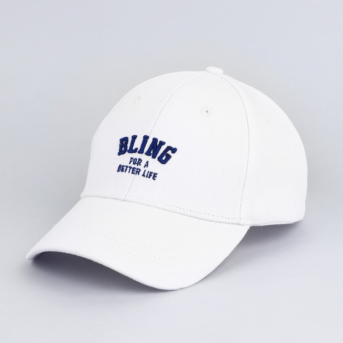 Кепка женская BLING, цвет белый, р-р 56 Кепка женская BLING, цвет белый, р-р 56