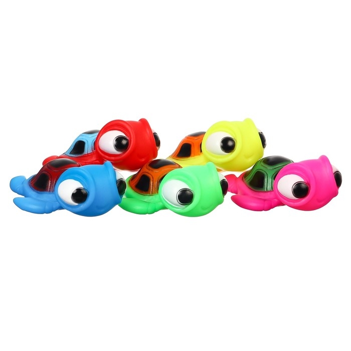 Набор резиновых игрушек для ванны &laquo;Черепашки&raquo;, 10 см, с пищалкой, 5 шт, Крошка Я