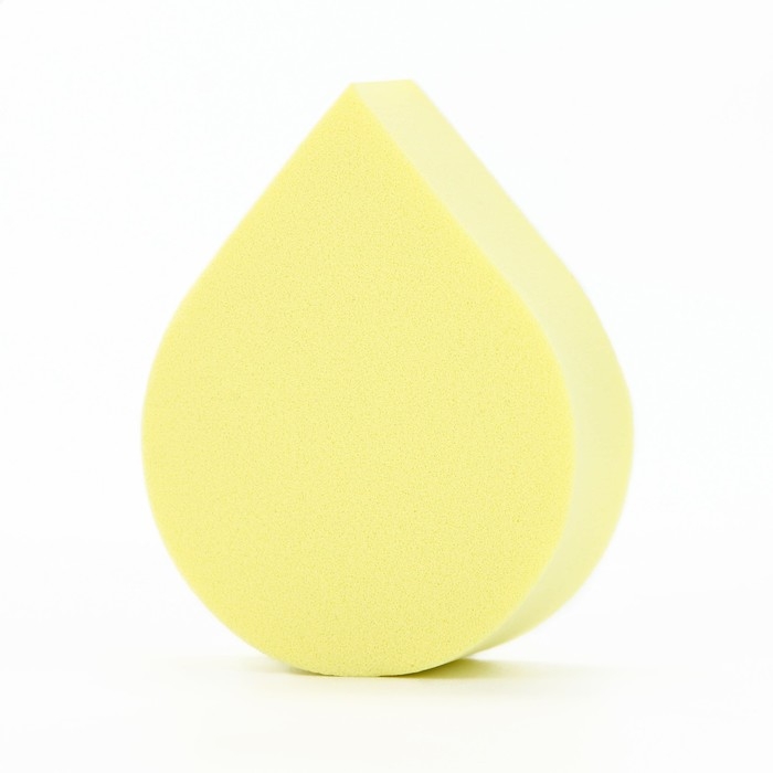 Спонж-капля для нанесения макияжа, увеличивается при намокании, цвет светло-жёлтый, BEAUTY FOX