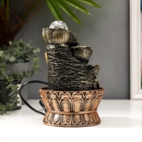 Фонтан настольный от сети, подсветка "Хотей со слитком золота у фонтана" 22,5х15х15 см Фонтан настольный от сети, подсветка "Хотей со слитком золота у фонтана" 22,5х15х15 см
