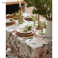 Скатерть "Этель" Пионы 149х220см, 100% хлопок, саржа 190 г/м2