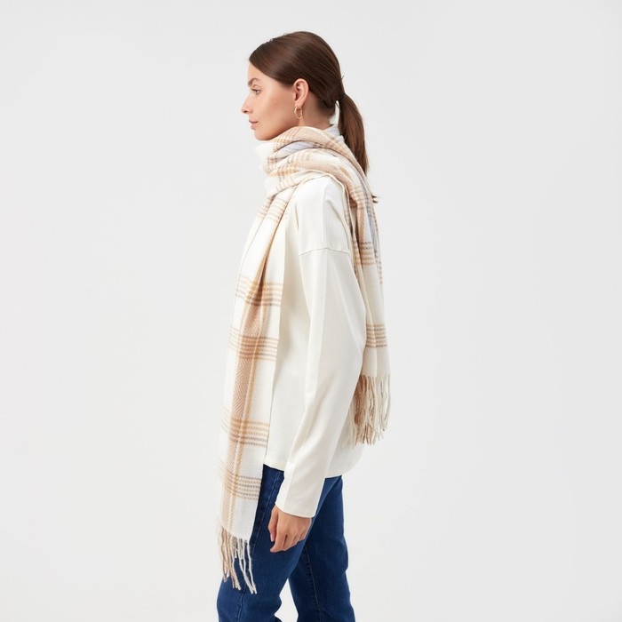 Палантин женский MINAKU цв. молочный, размер 68*180 см Палантин женский MINAKU цв. молочный, размер 68*180 см