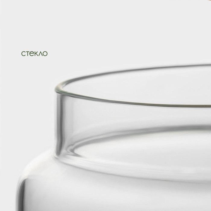 Банка стеклянная для хранения сыпучих продуктов BellaTenero &laquo;Эко&raquo;, 550 мл, 10&times;10,5 см, с бамбуковой крышкой