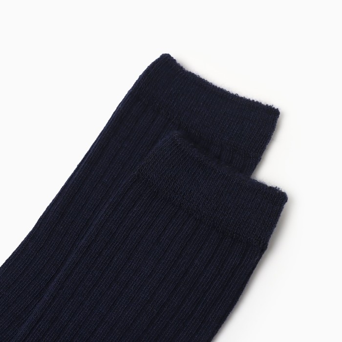 Гольфы детские 2 пары Крошка Я BASIC LINE, 12-14 см, синий/ молочный