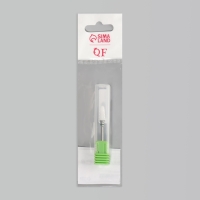 Фреза керамическая для маникюра &laquo;Конус скруглённый&raquo;, крупная нарезка, 6 &times; 14 мм, в пластиковом футляре, цвет белый